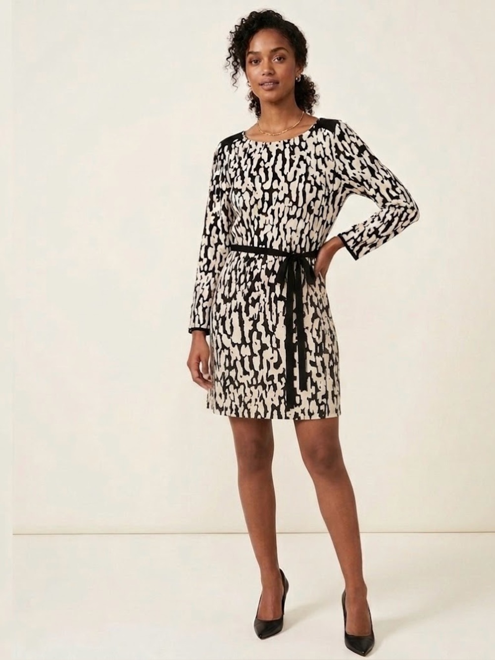 #134 Zara One-Piece Animal Print Dress Size Medium